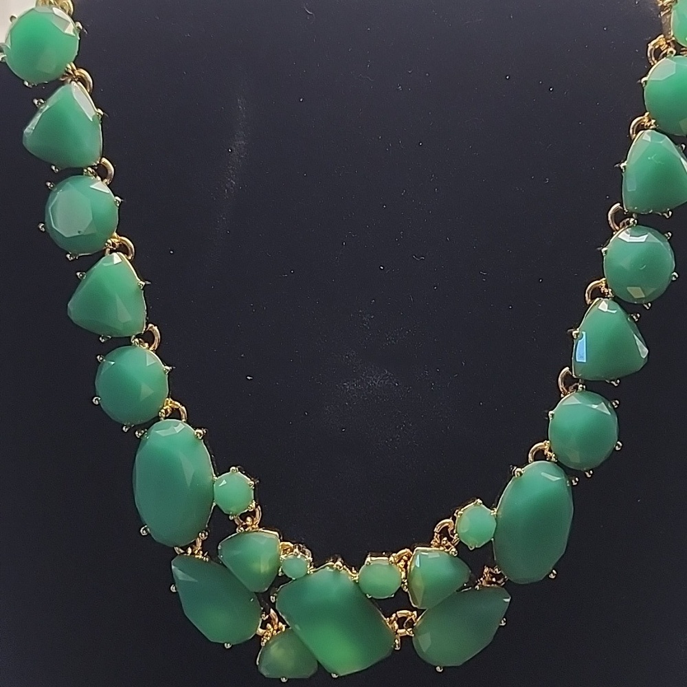 Kate Spade Green and Gold Statement Necklace‎